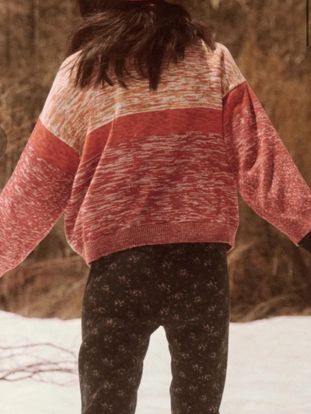 The Great Outdoors by THE GREAT. Scenic Mountain Crewneck Sweater - NEW - Picture 3 of 6